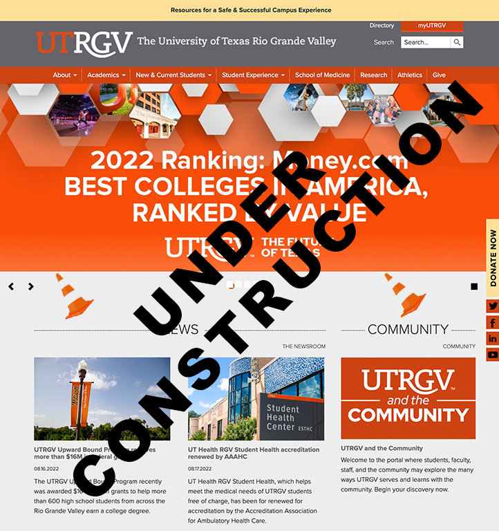 UTRGV Website Yet To Be Released
