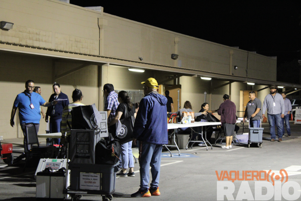 Workers bring mail-in ballots to the Hidalgo County Elections Department Tuesday for the 2024 general election. 
Ariana Gallardo/Vaquero Radio. 